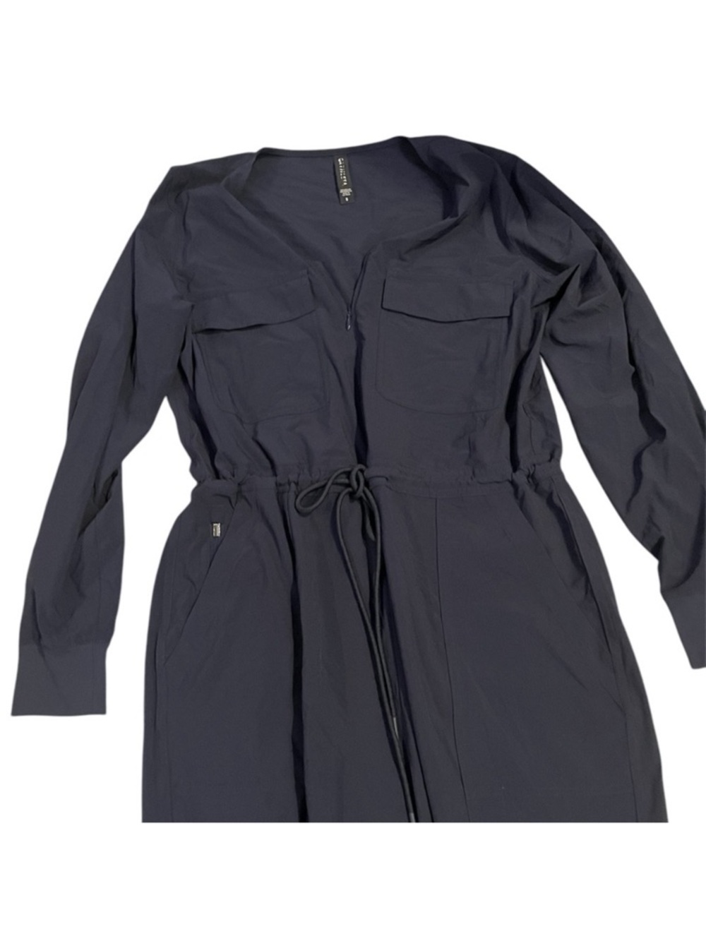 Athleta Navy Long-Sleeve Drawstring Zuma Jumpsuit - WORN ONCE MINT CONDITION - Picture 5 of 5